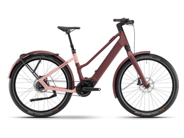 Winora iRide Pure R5f MID i400Wh 5-G Nexus 24-25 Wi BSXM MA_red velv./rose tan Rh M