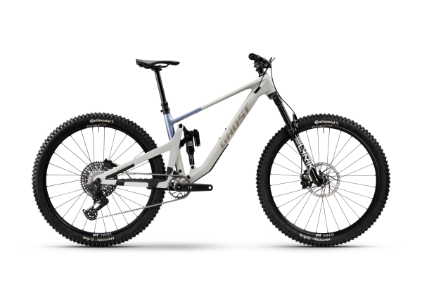 Ghost RIOT TRAIL CF Full Party silver stone/ocean blue gl&auml;nzend M