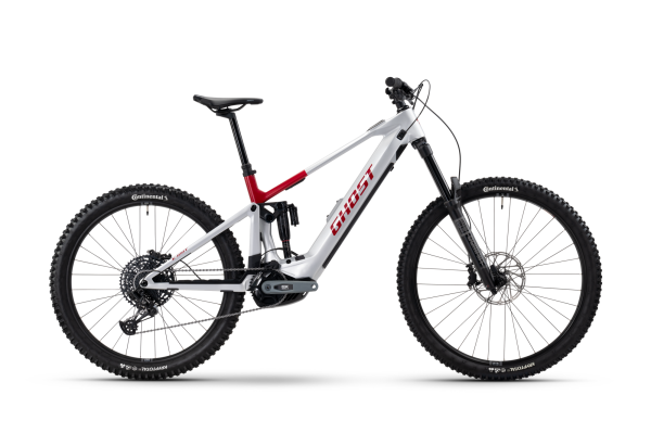 GHOST E-RIOT CF ADVANCED misty gray / rebel red - glossy M