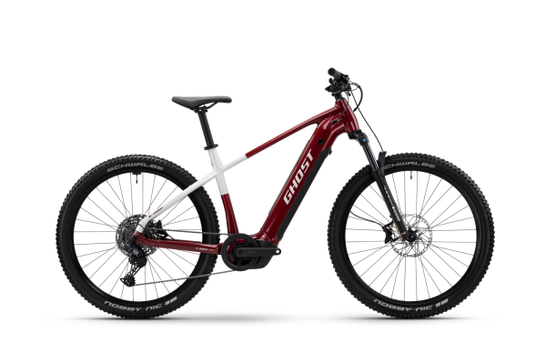 GHOST E-TERU ADVANCED carbon red/chilly white gl&auml;nzend M